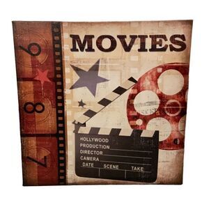 Showtime Art Print Wrapped Canvas Wall Art 12x12 Square Movies Film Theatre